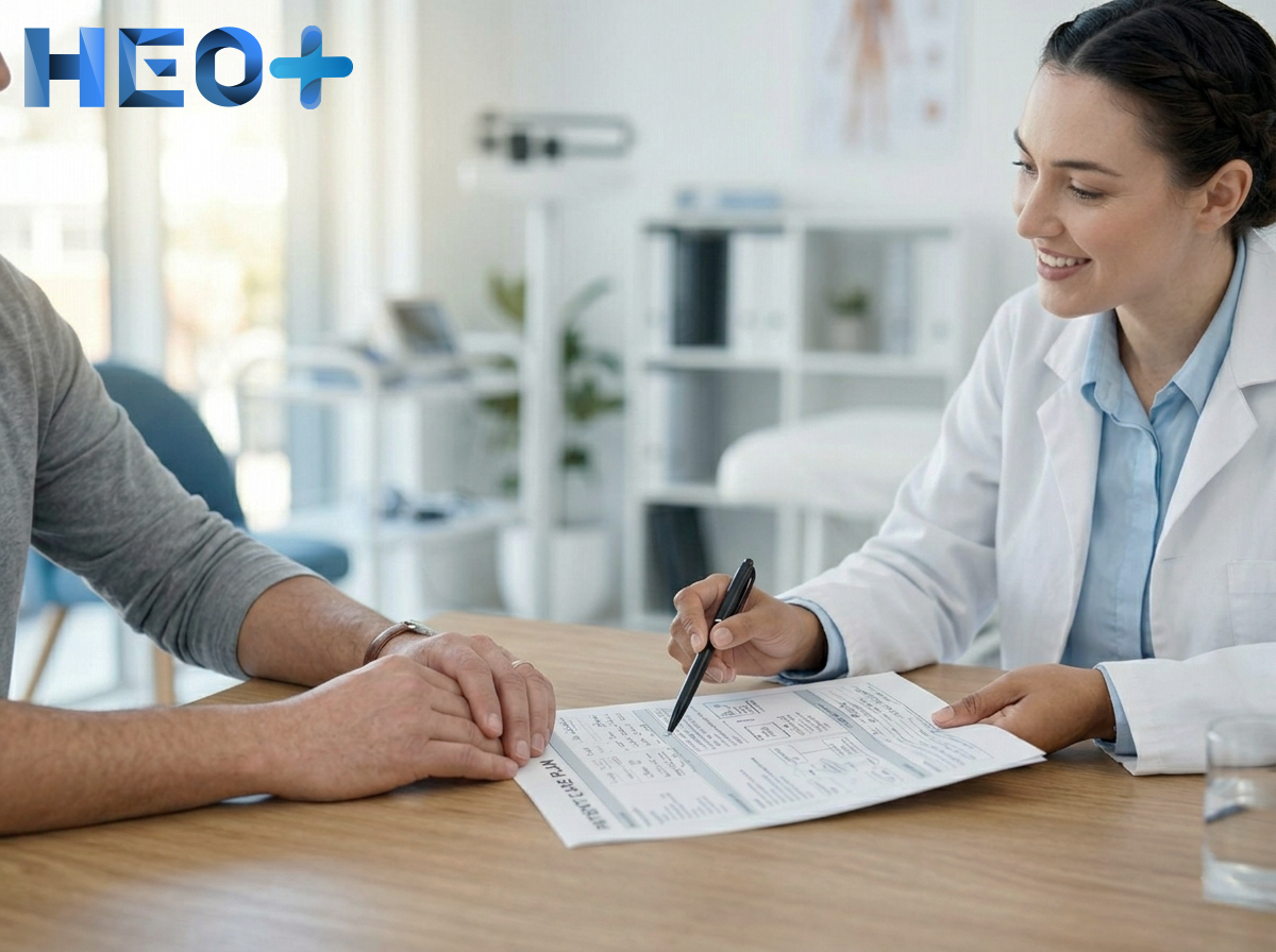 Пациент на консультации врача в клинике